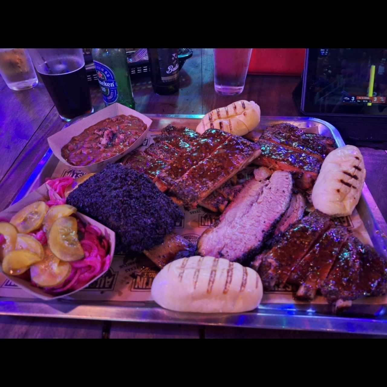 Brisket, st louis ribs, Dino Ribs