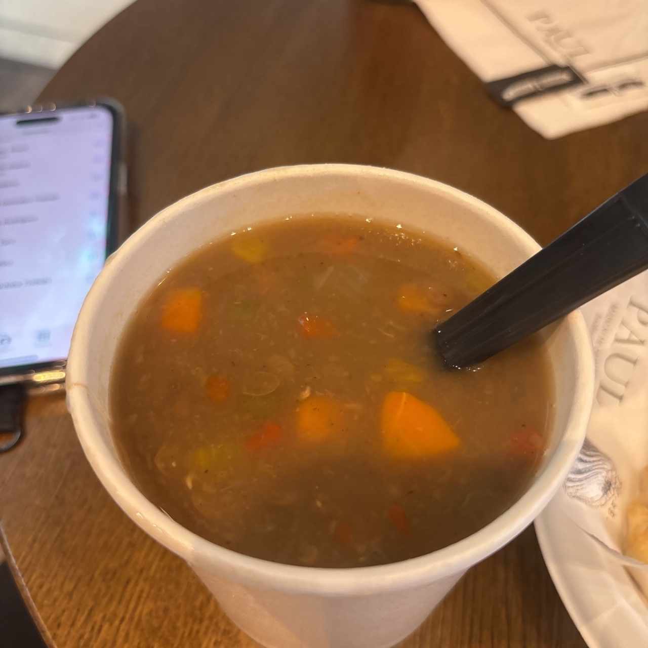 Sopa de lentejas 