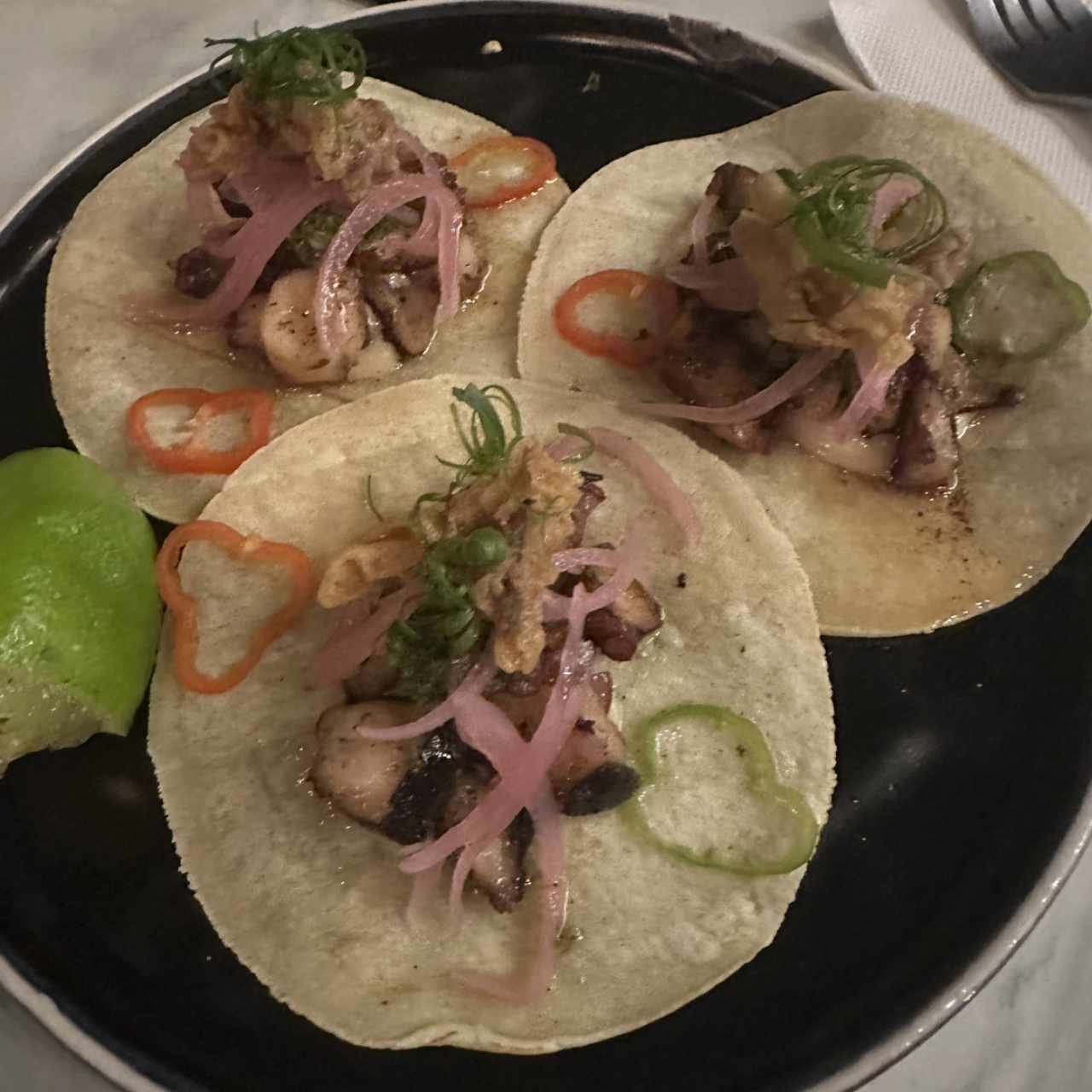 LOS TACOS DE PULPO