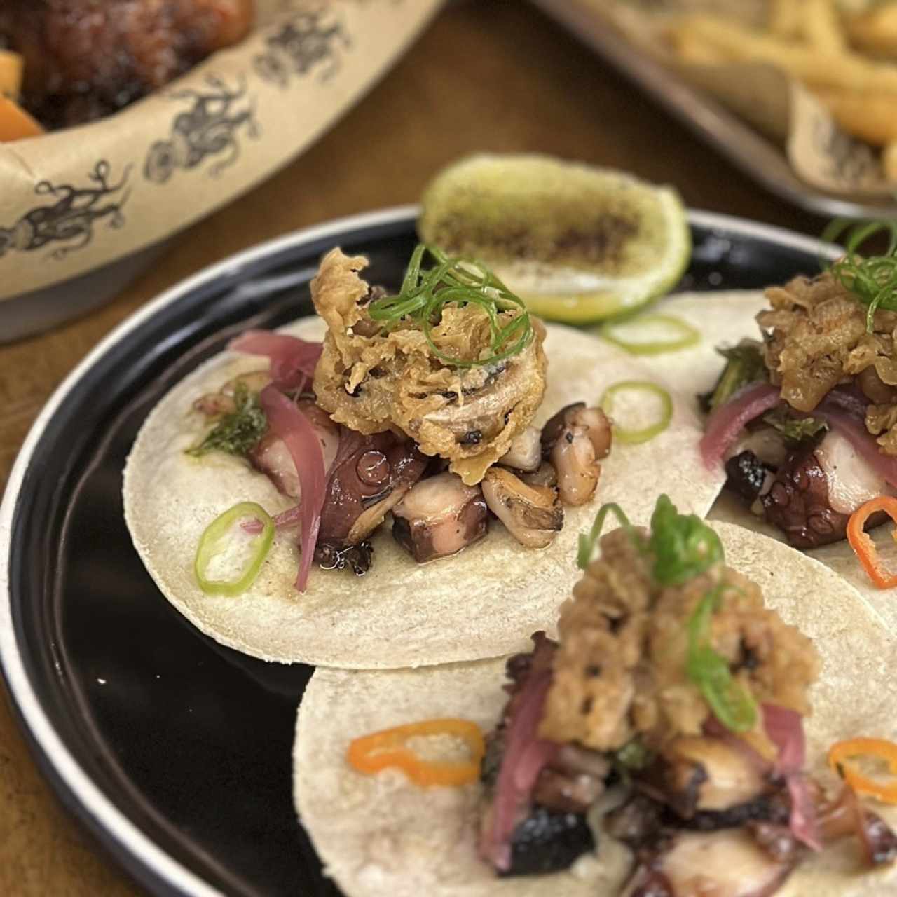 LOS TACOS DE PULPO