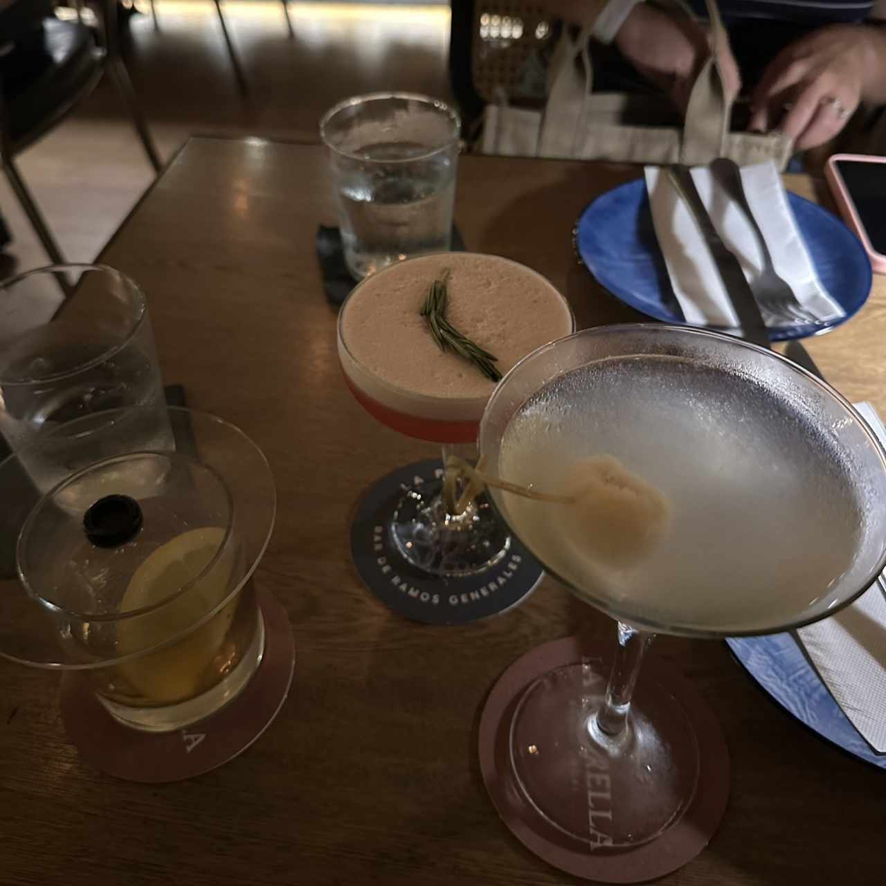 lychee martini, old fashion , clover club
