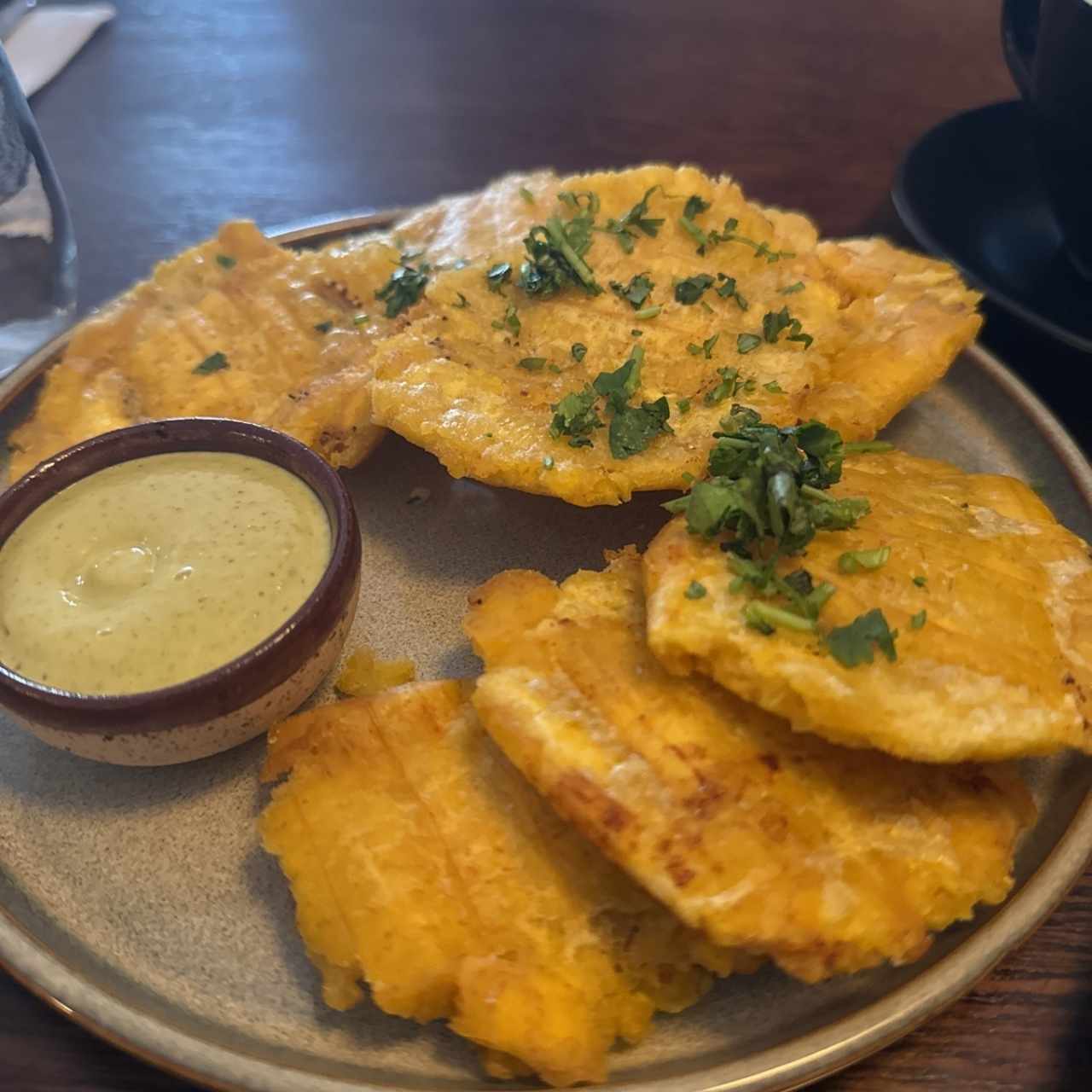 Tapas Sunset - Patacones Cilantro