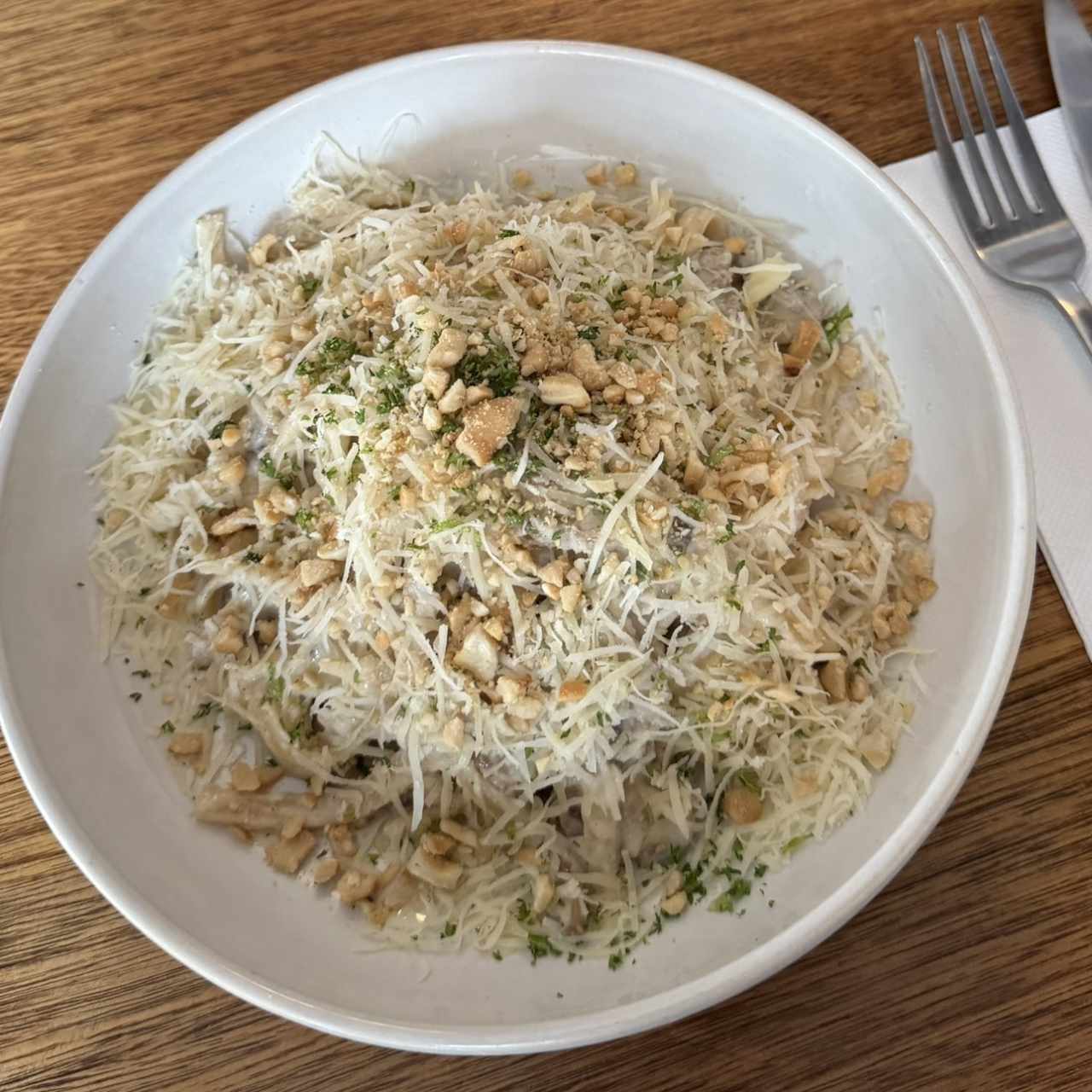 Mushroom Cashews Alfredo