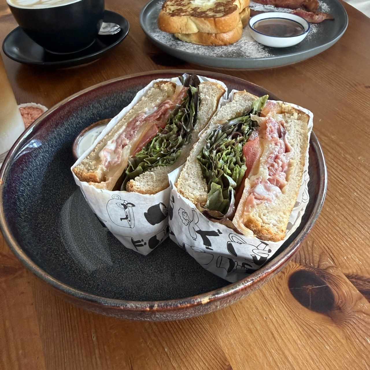Melon and serrano sandwich