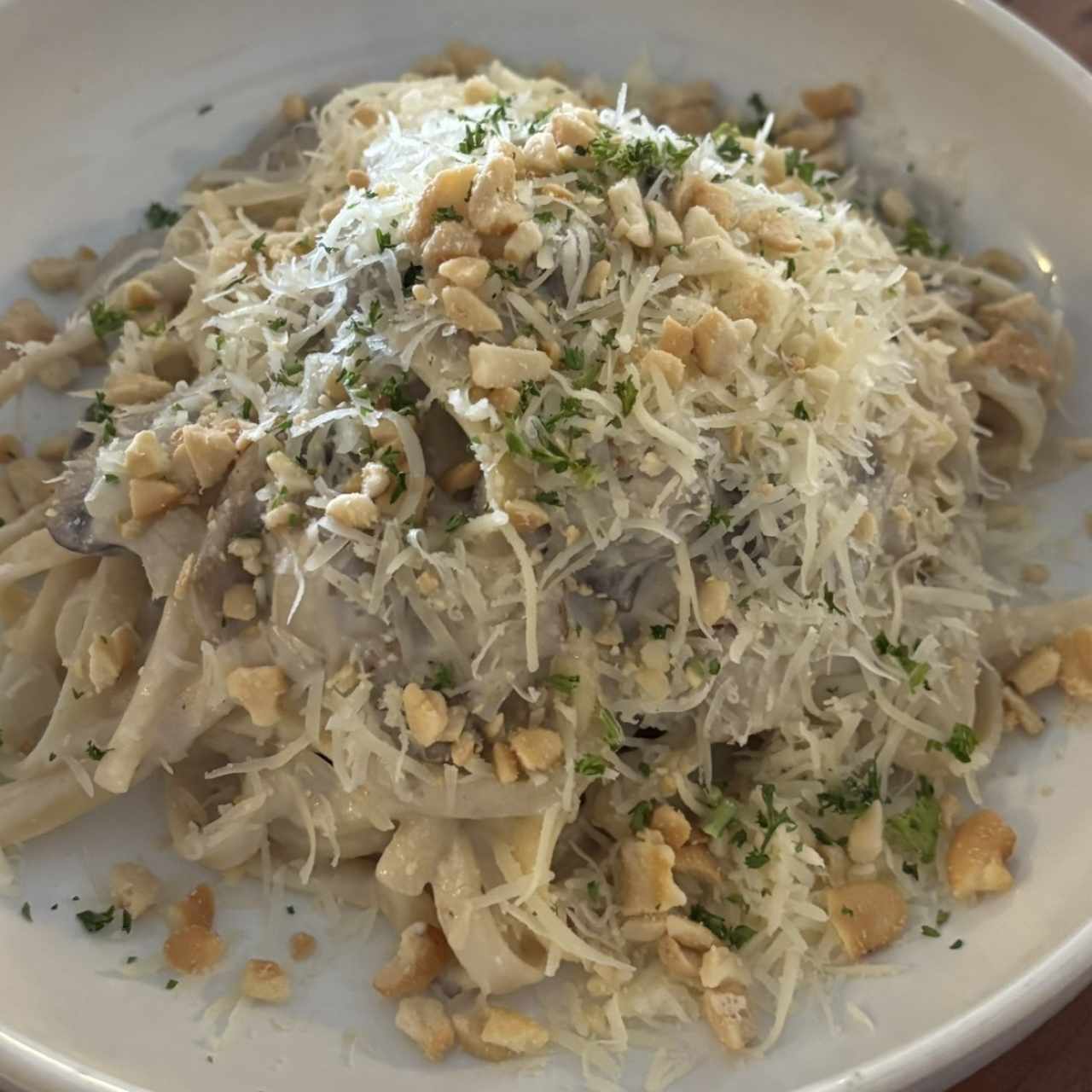 Mushroom Cashews Alfredo