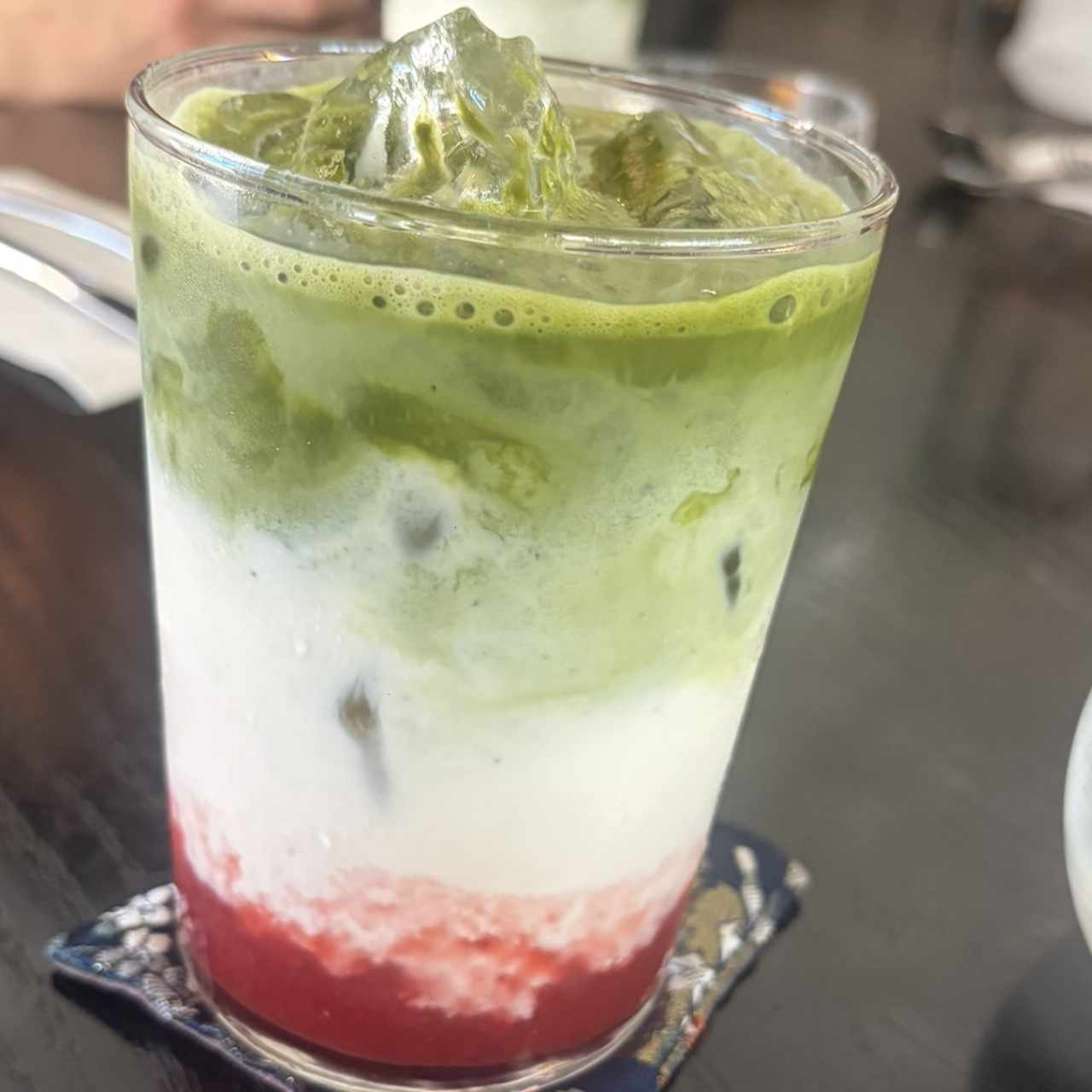 Strawberry matcha latte 