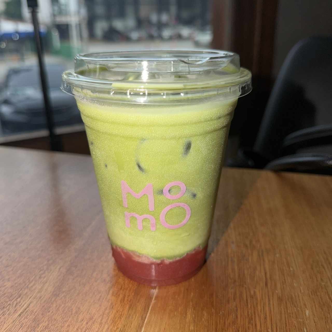 Strawberry matcha latte