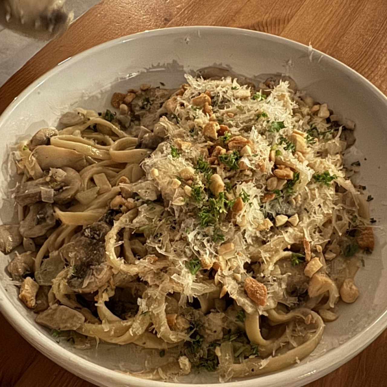 Mushroom Cashews Alfredo