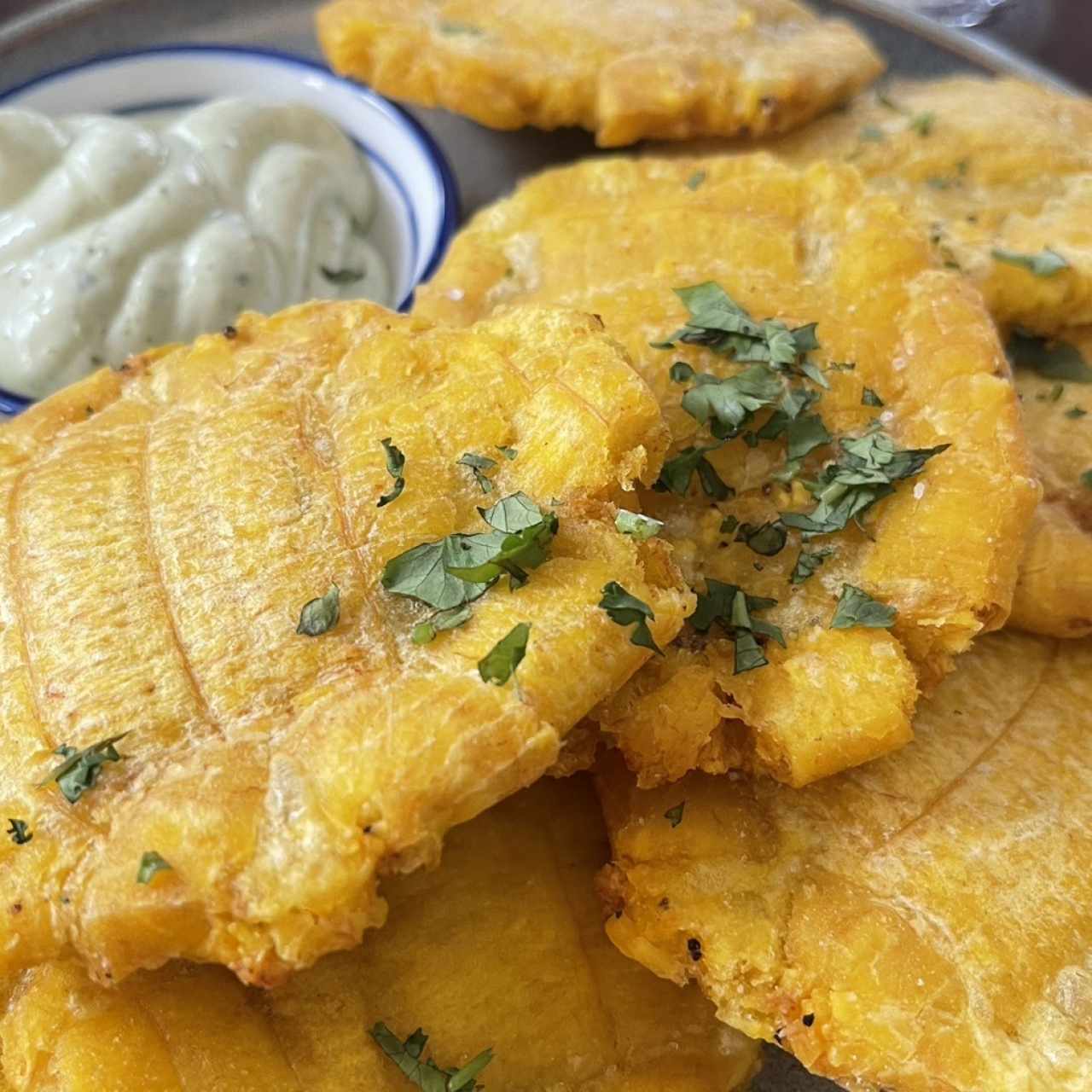 Tapas Sunset - Patacones Cilantro