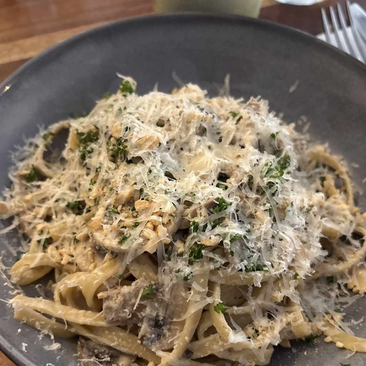 Mushroom Cashews Alfredo