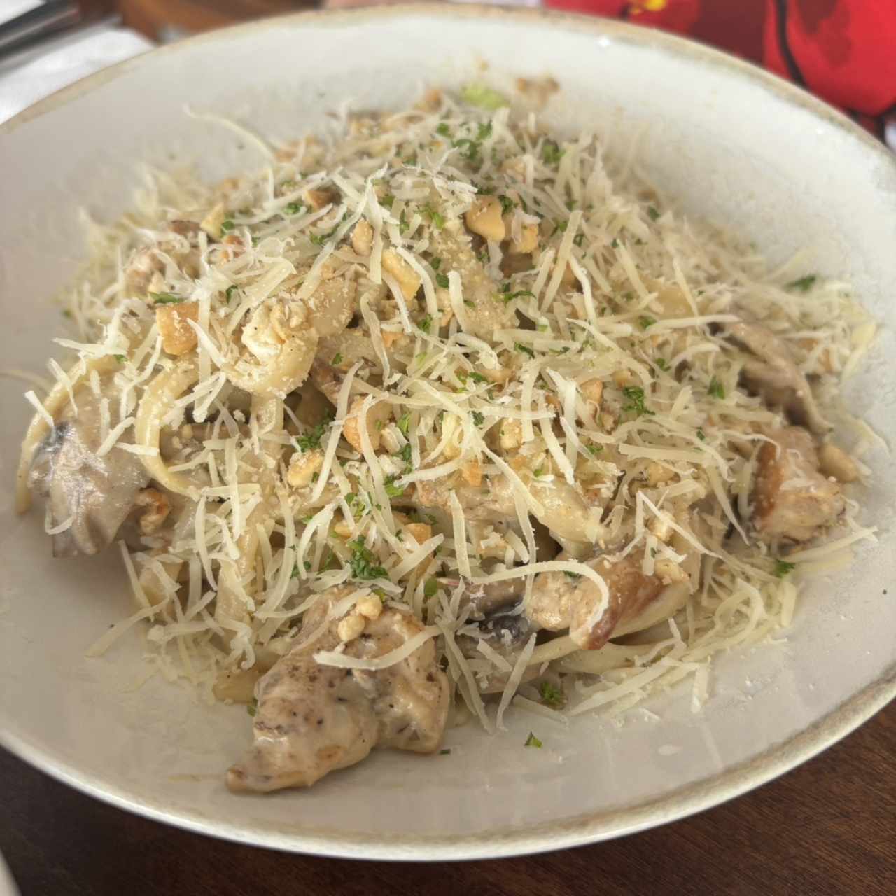 Mushroom Cashews Alfredo