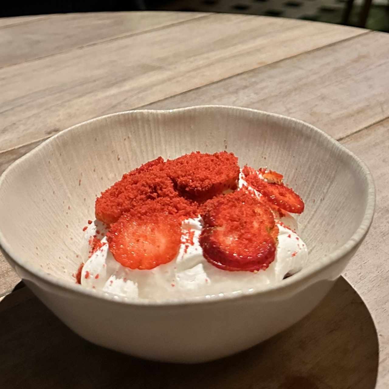 Fresas con crema