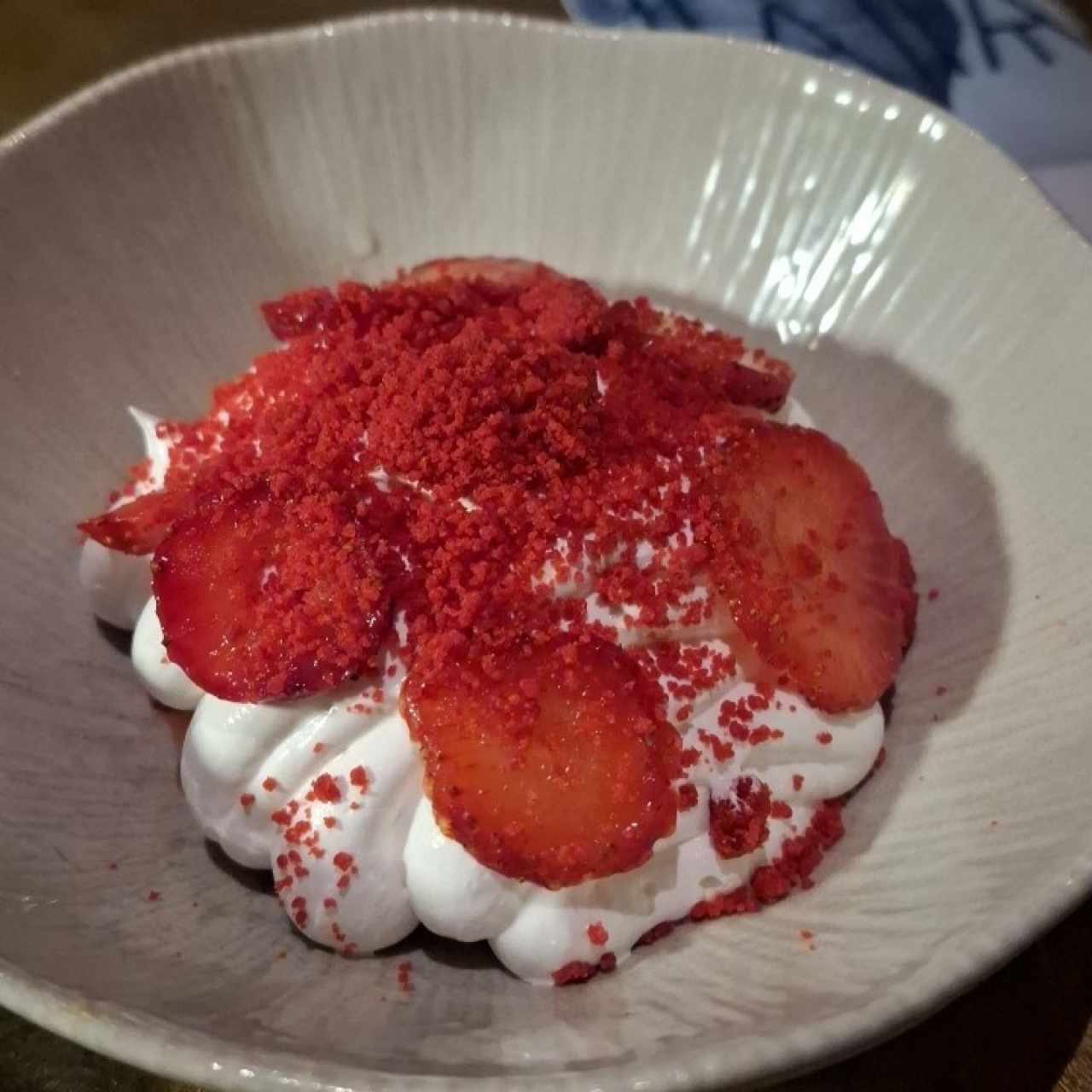 fresas con crema