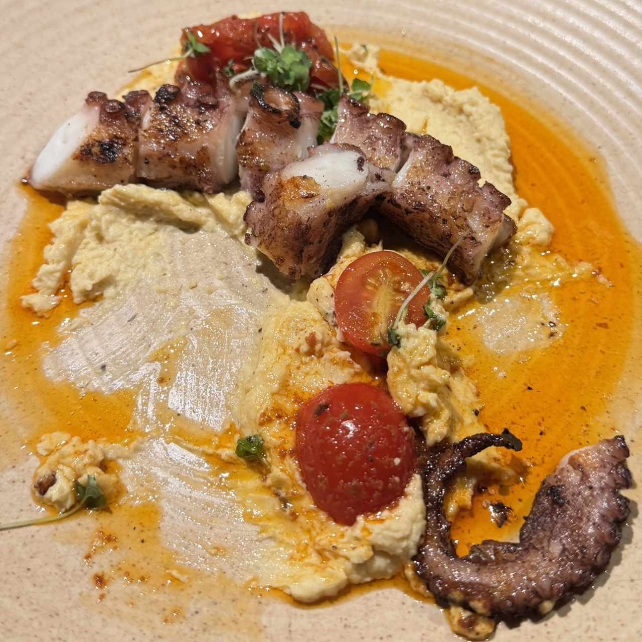 Entradas - Pulpo y Tomate