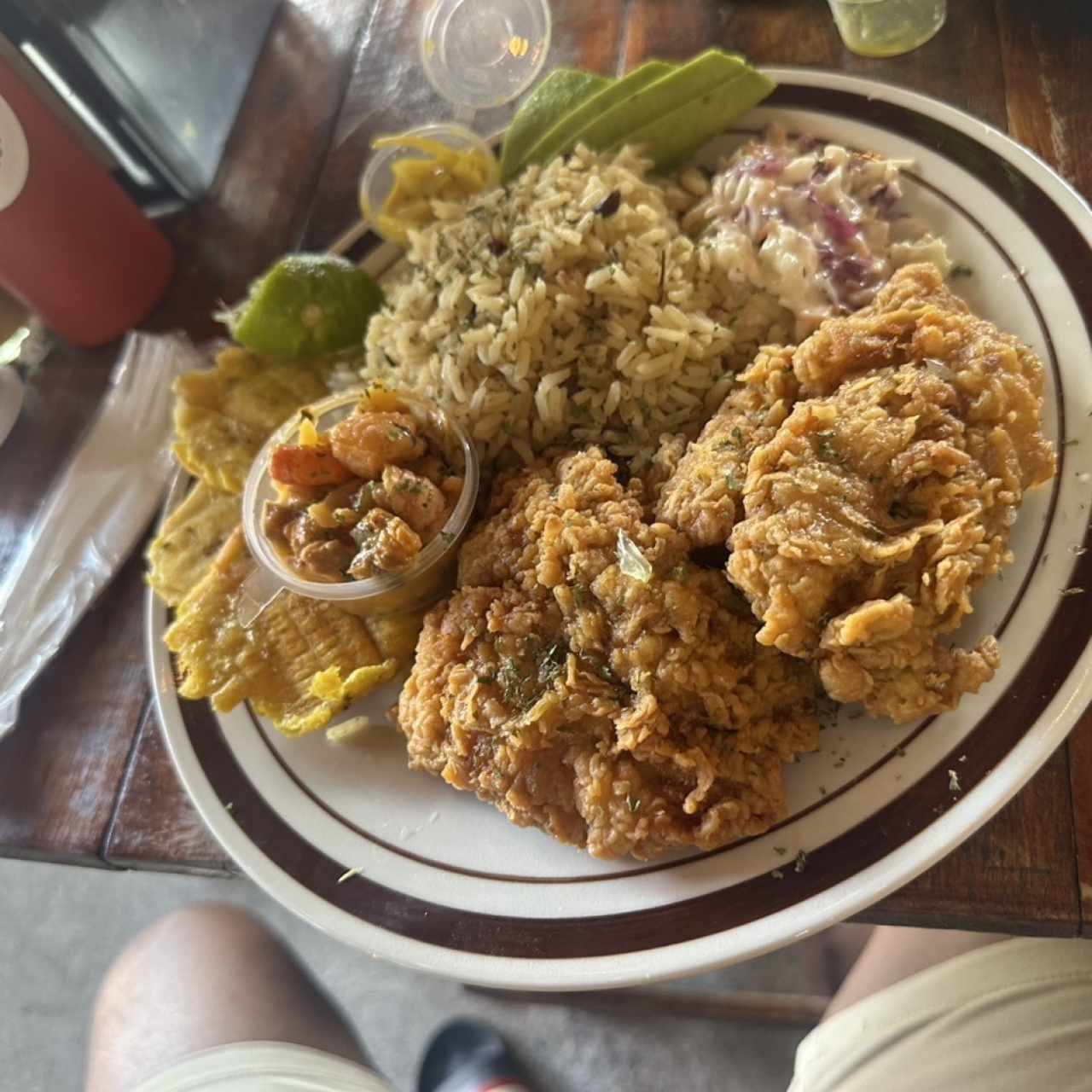 Comida completa con filete