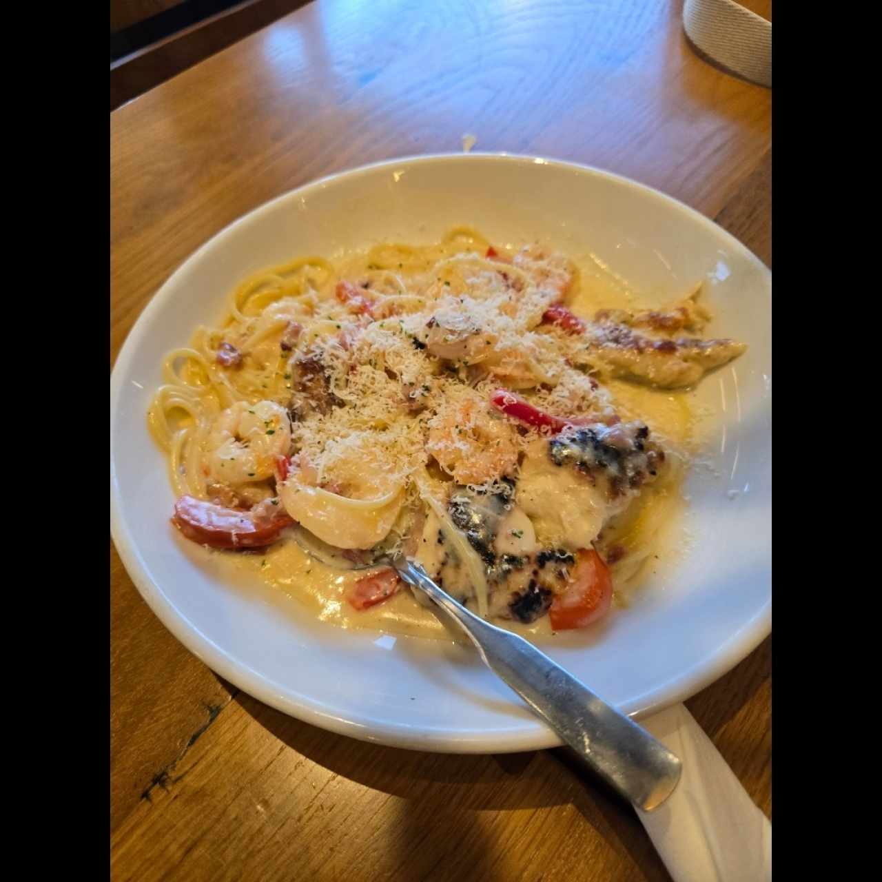 Classic Entreés - Chicken & Shrimp Carbonara