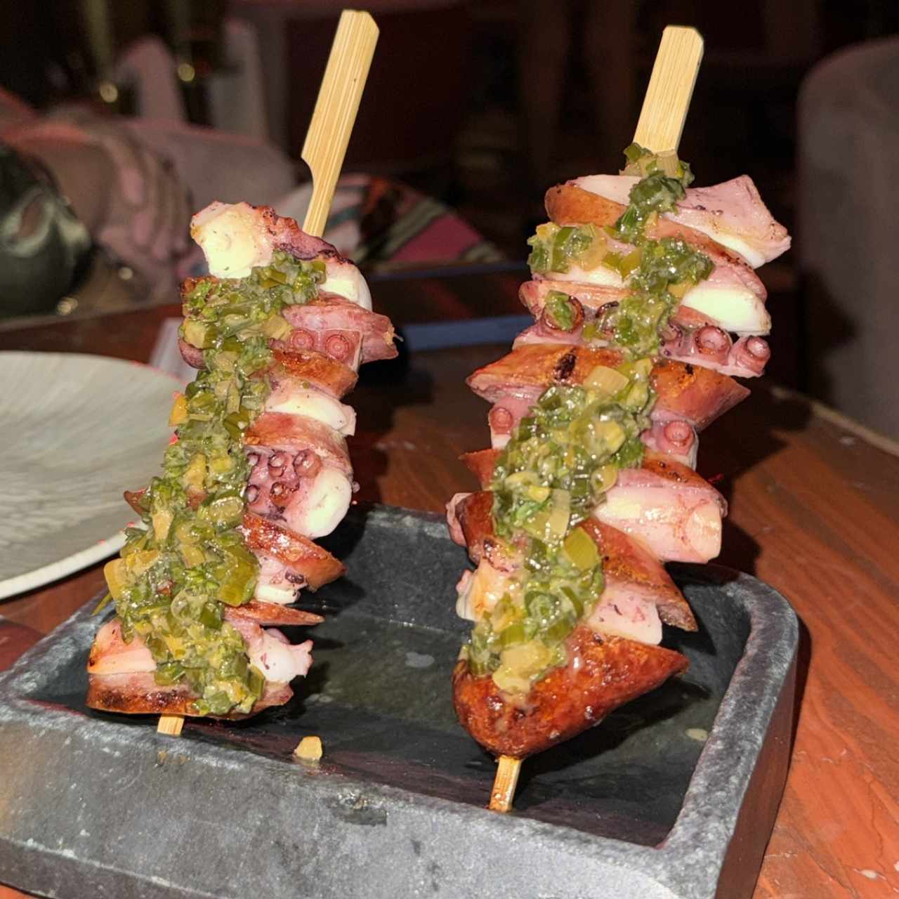 BROCHETA DE PULPO Y CHORIZO