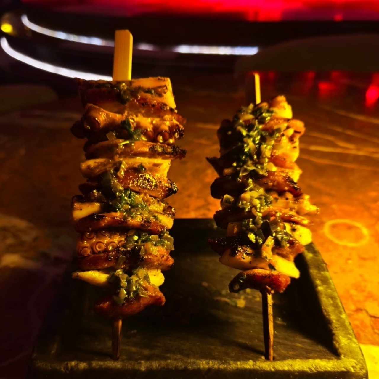 BROCHETA DE PULPO Y CHORIZO
