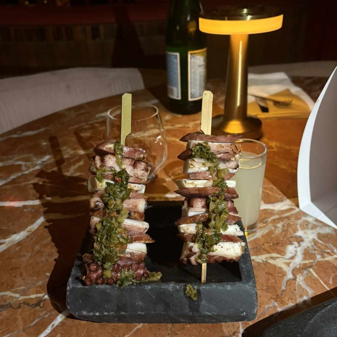 BROCHETA DE PULPO Y CHORIZO