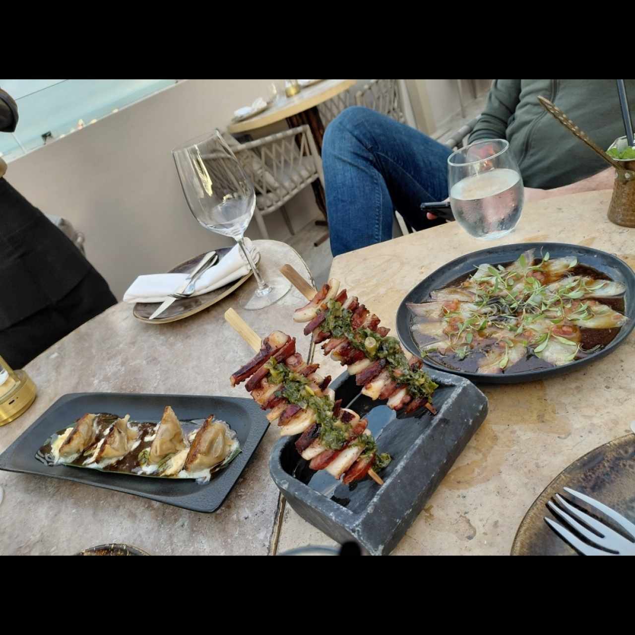 BROCHETA DE PULPO Y CHORIZO,