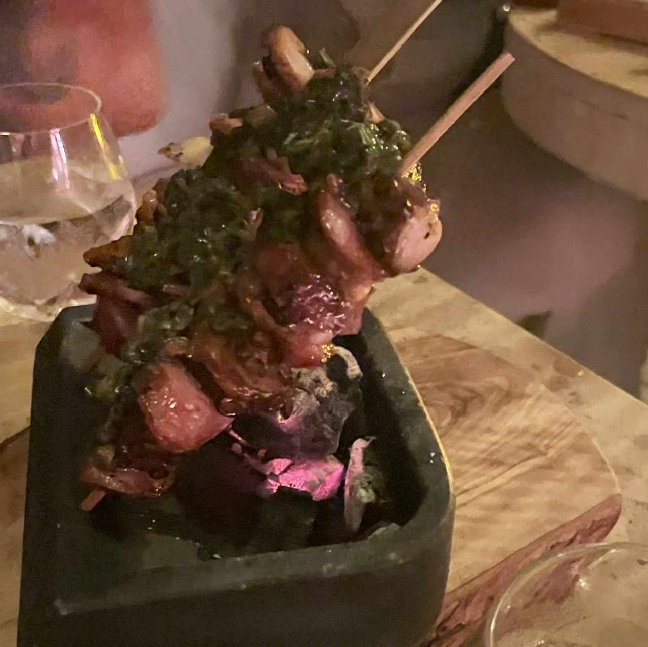BROCHETA DE PULPO Y CHORIZO