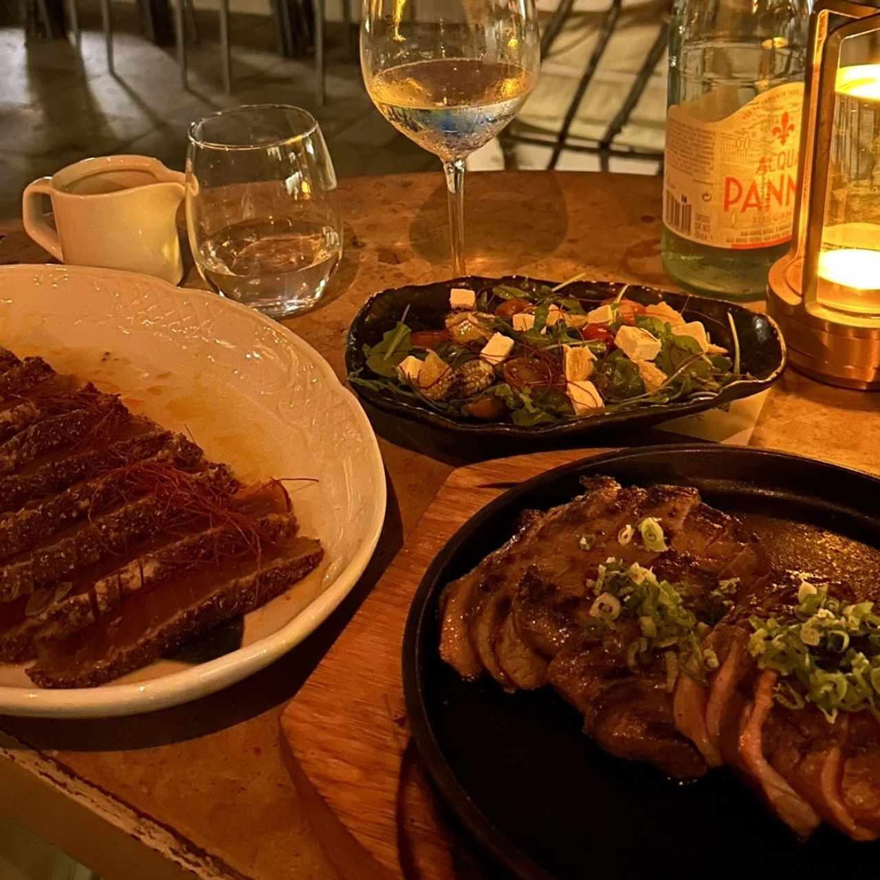 Tuna Fish with Salad and Rib Eye 14oz