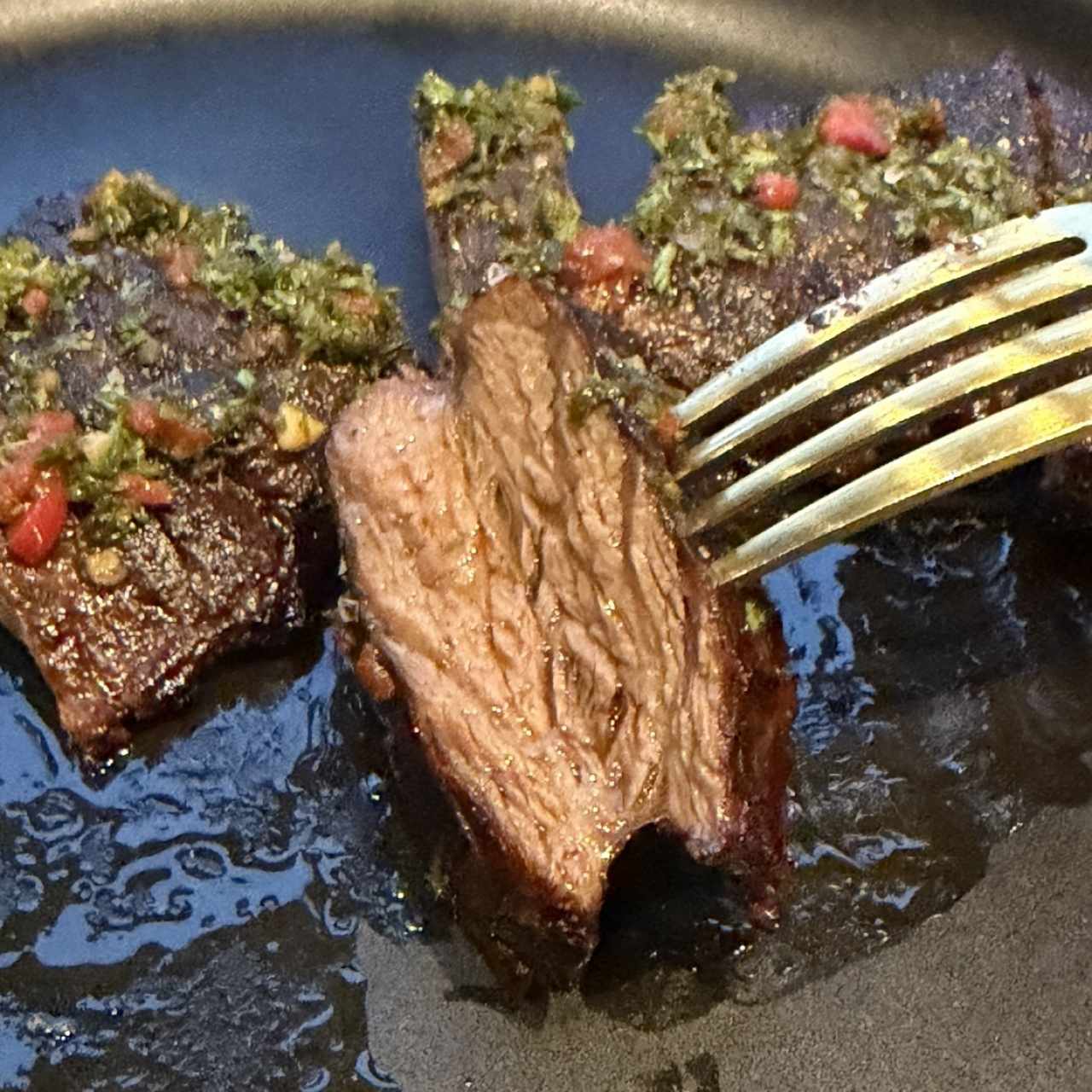 Entraña bien cocida 