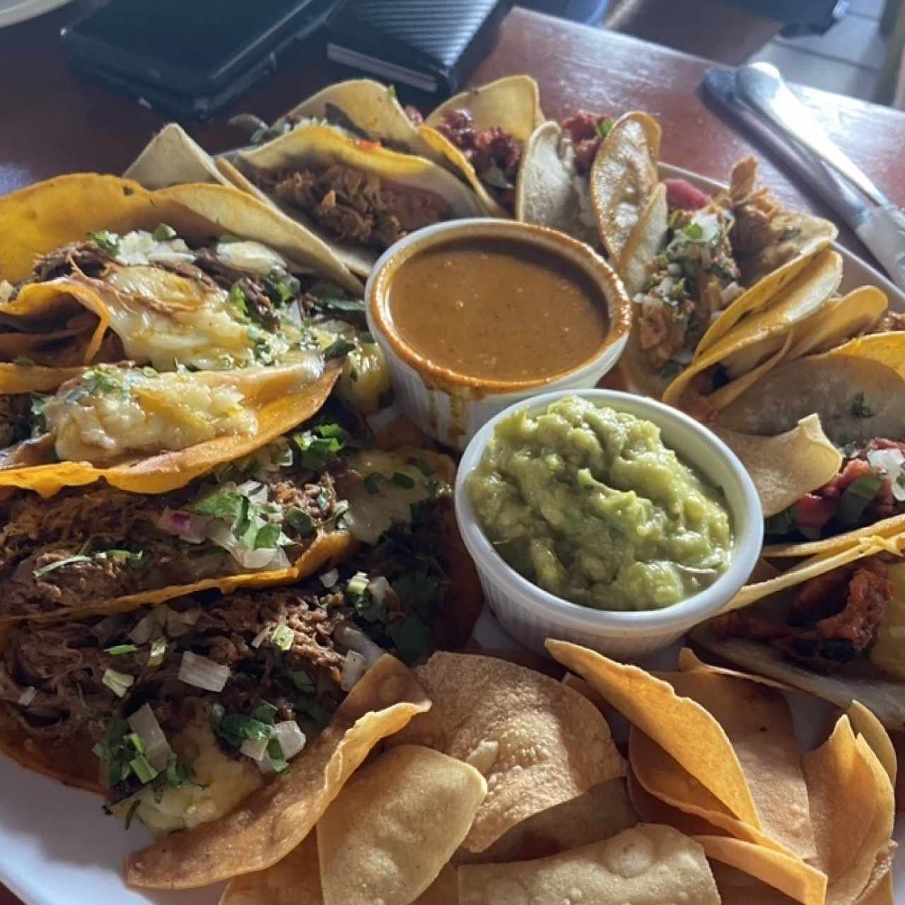 Las morras (taco de la casa)
