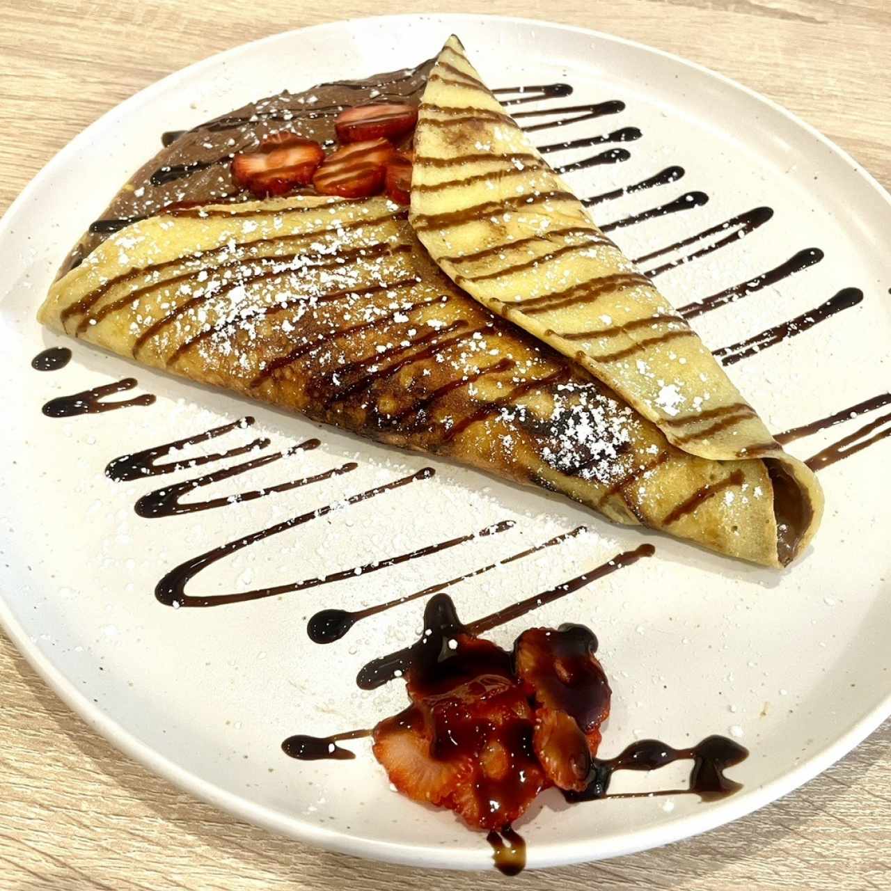 Crepe de fresas con nutella 