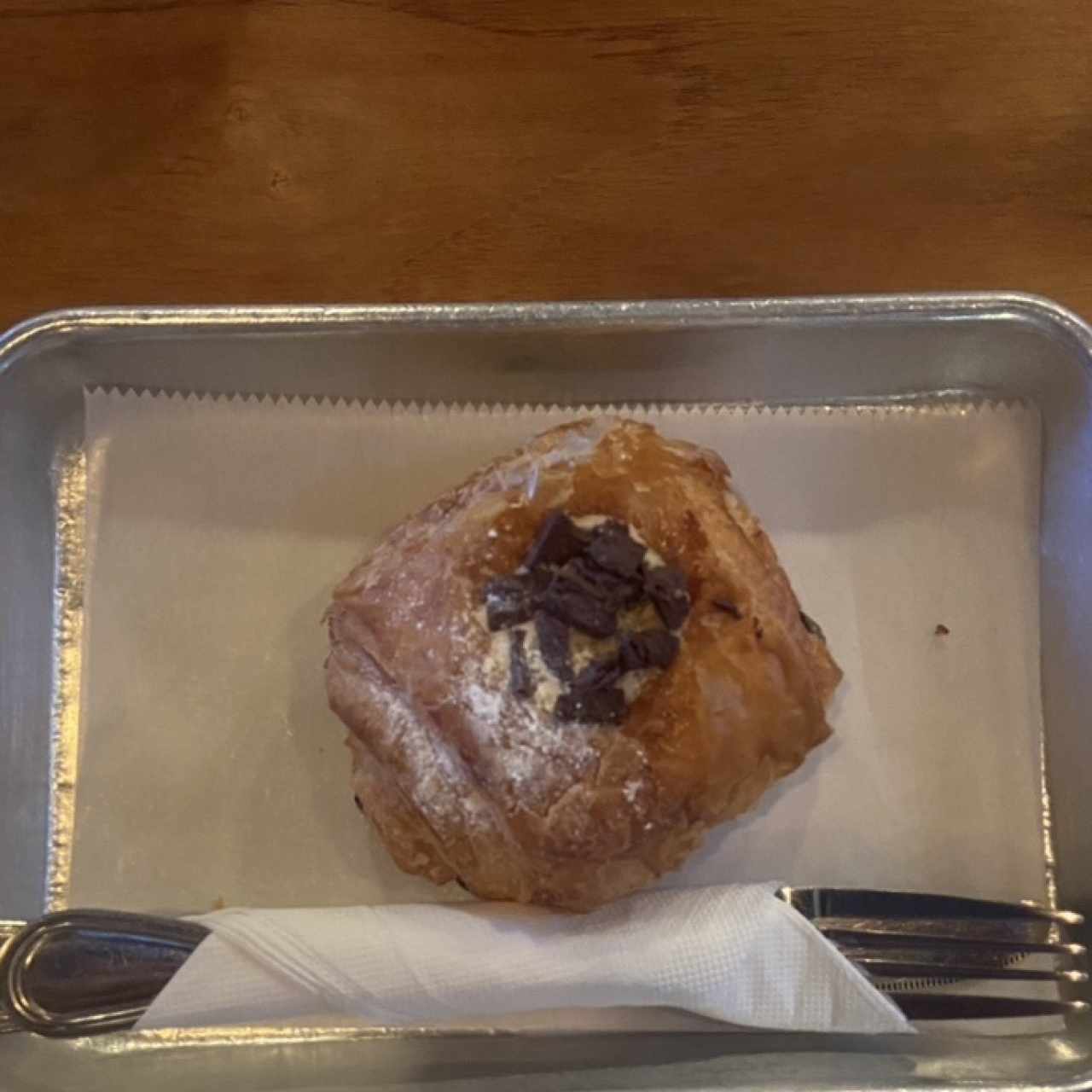 dulce con chocolate relleno