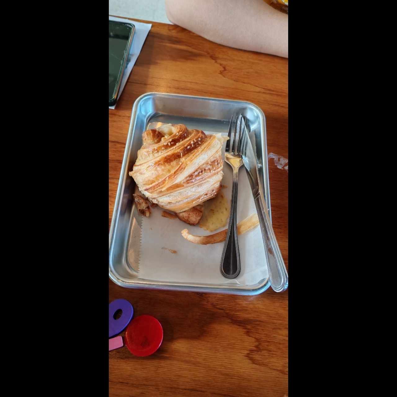 Croissant de jamón y queso