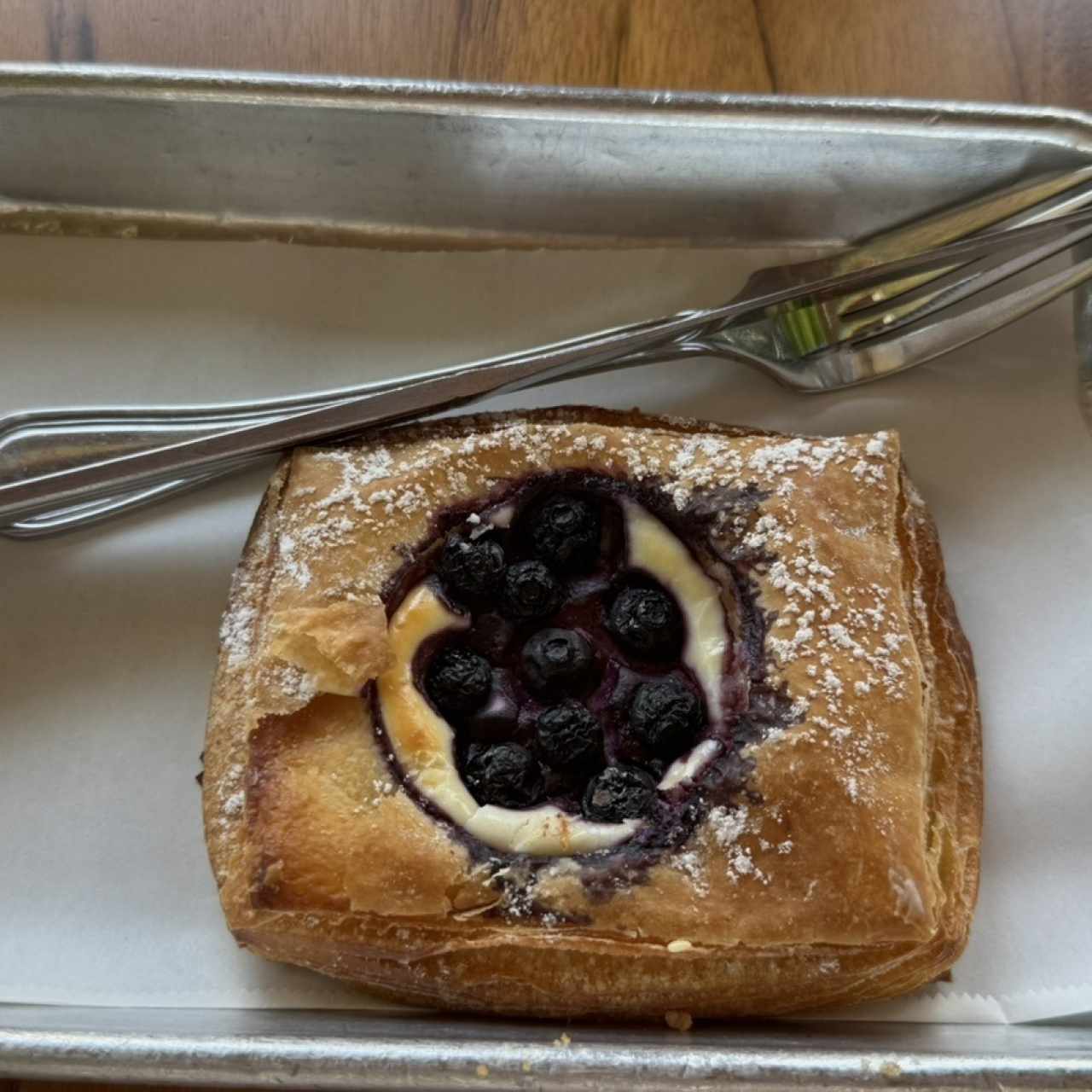 Danesa de queso crema con arándanos