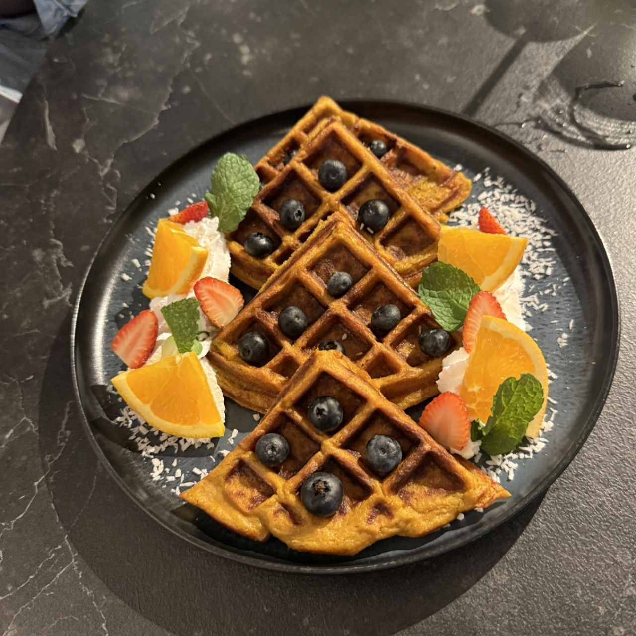 Waffles de Camote