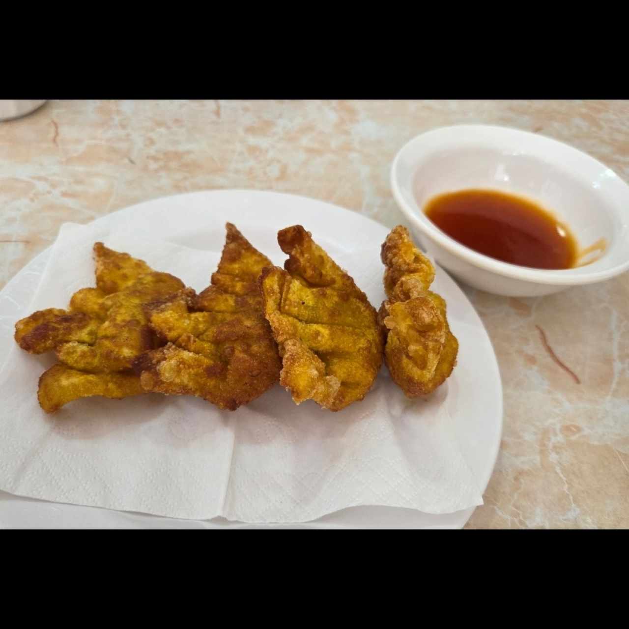 Wantón con camarones