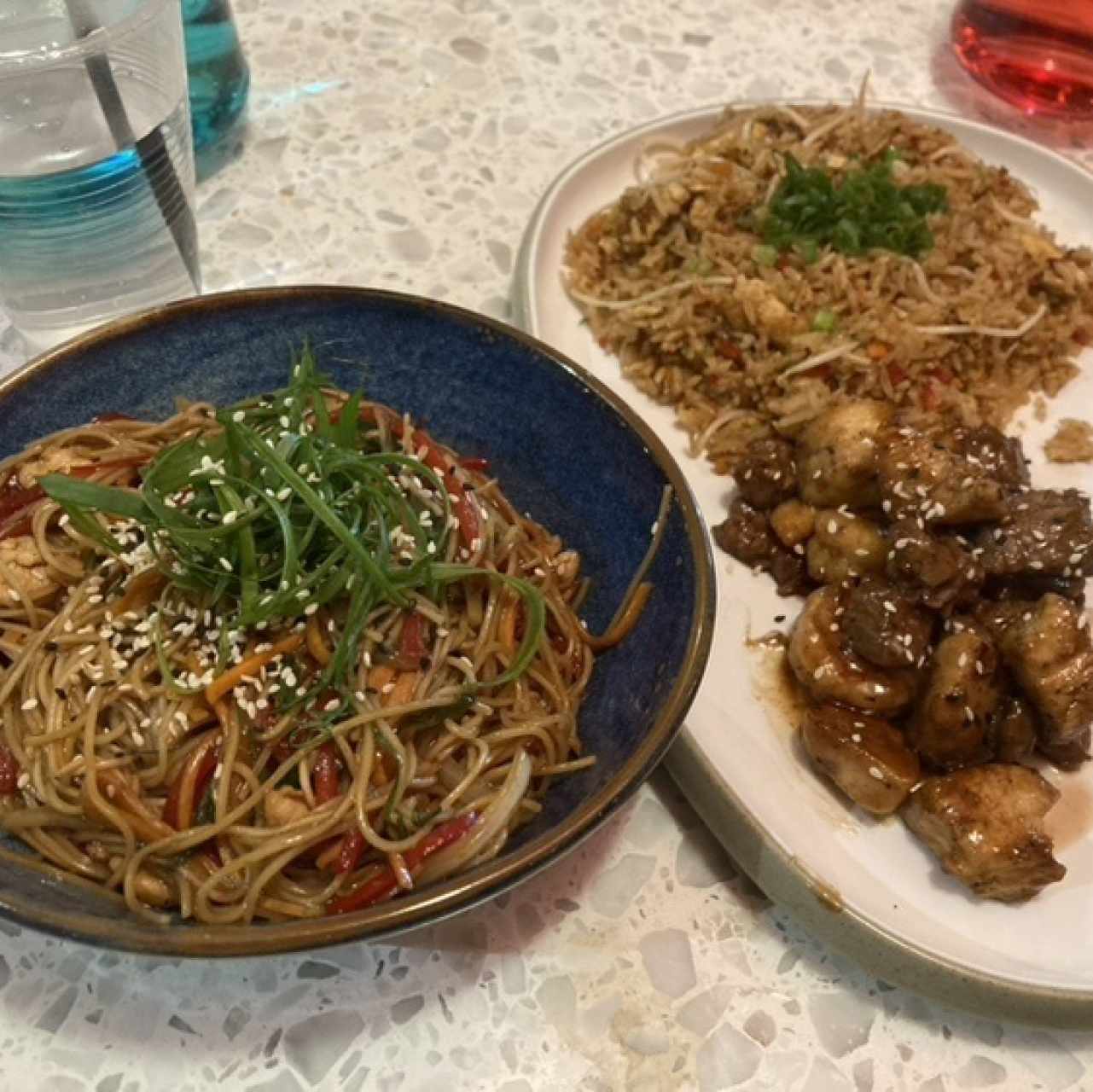 Mixto (pollo, filete y langostinos)