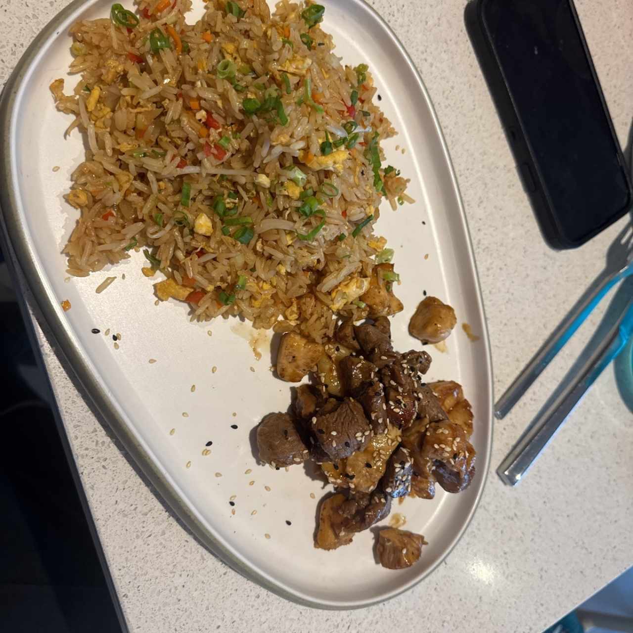 Mixto (pollo, filete y langostinos)