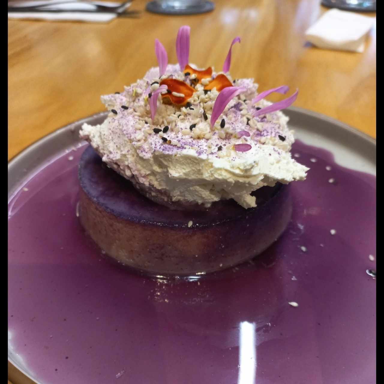 Taro flan