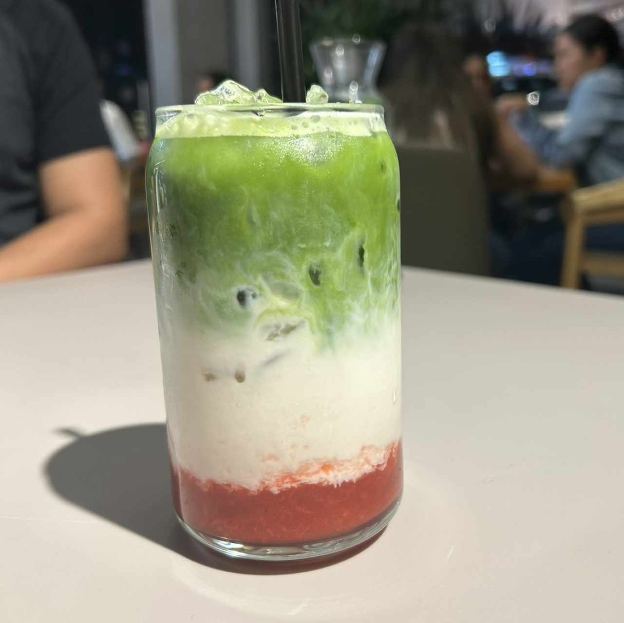 Matcha strawberry latte