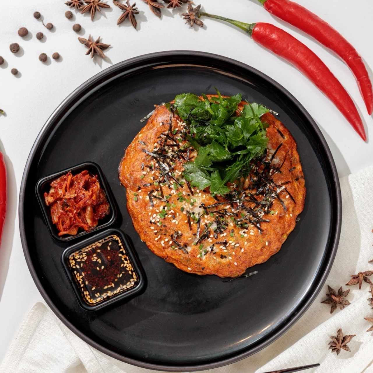 ENTRADAS - KIMCHI CHEESE PANCAKE