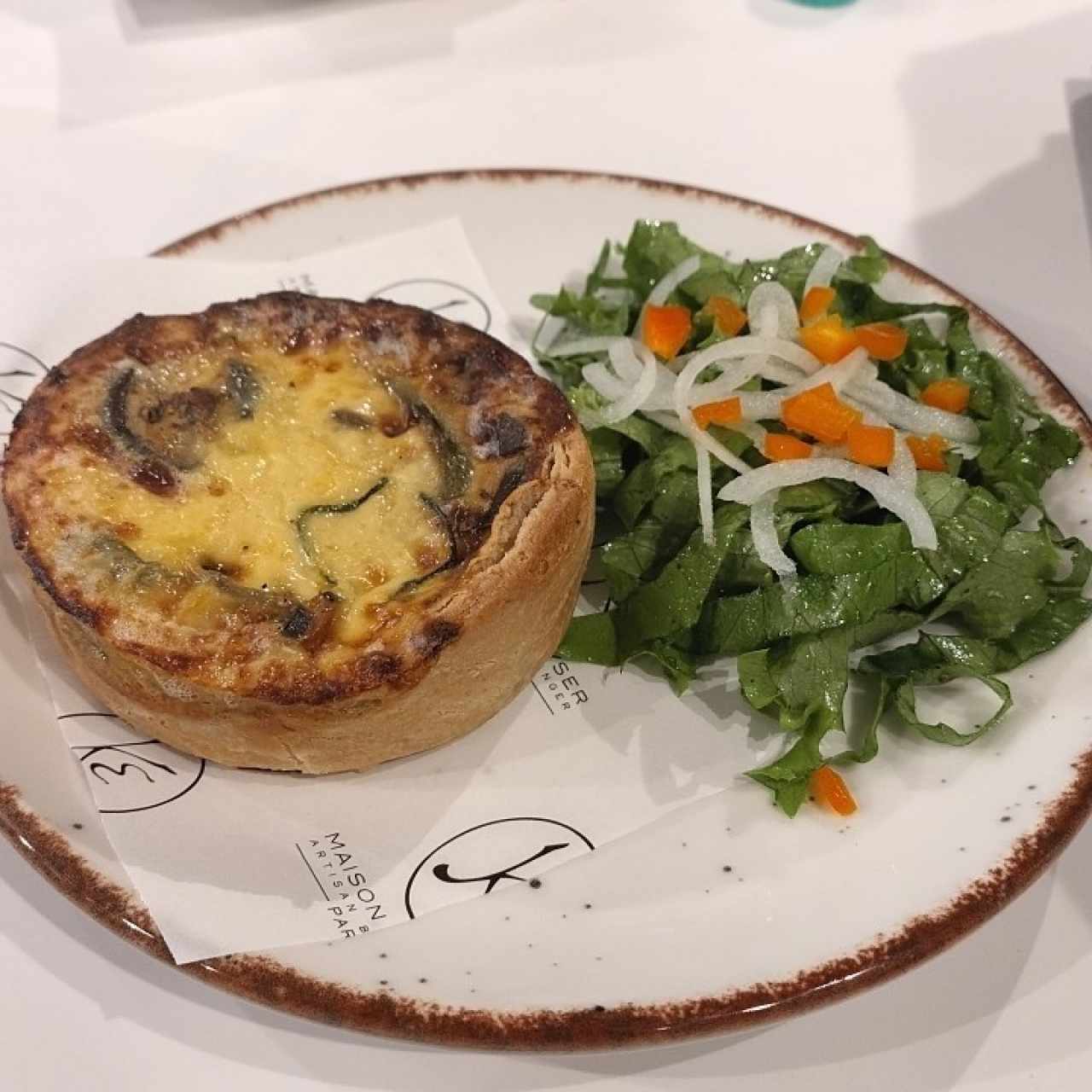 quiche de vegetales con queso de cabra 