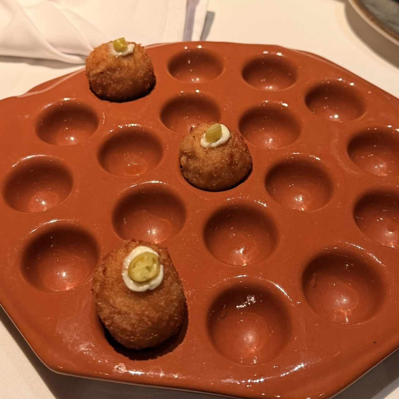 Croquetas de chorizo y miel