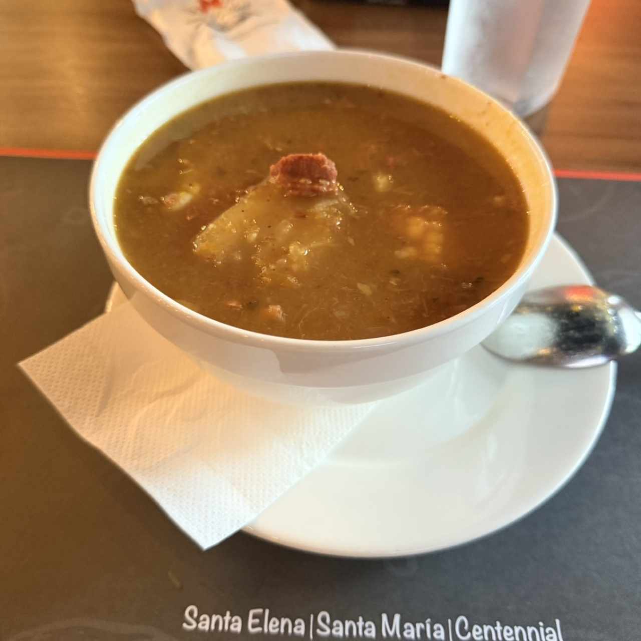 Sopa de costilla ahumada 