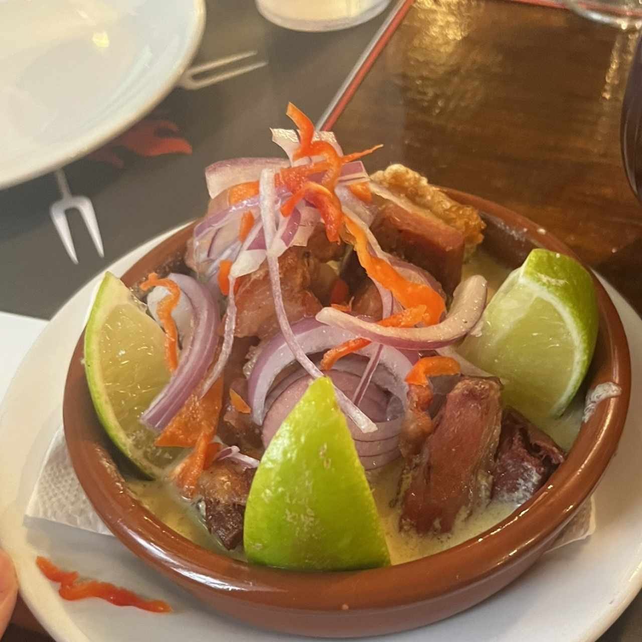 Ceviche pork belly 