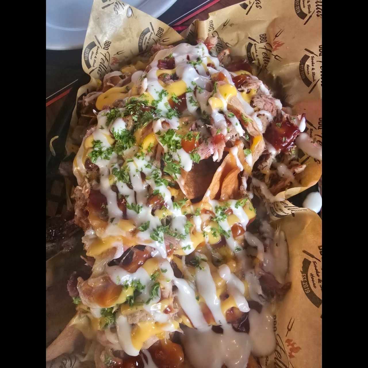 nachos de pulled pork