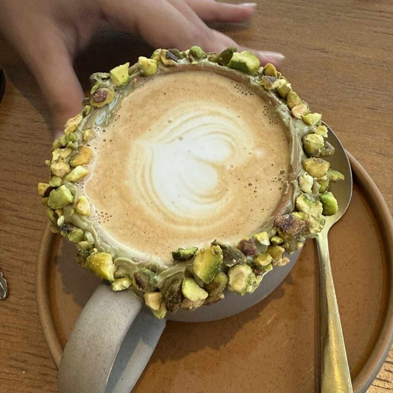 Capuccino de pistacho