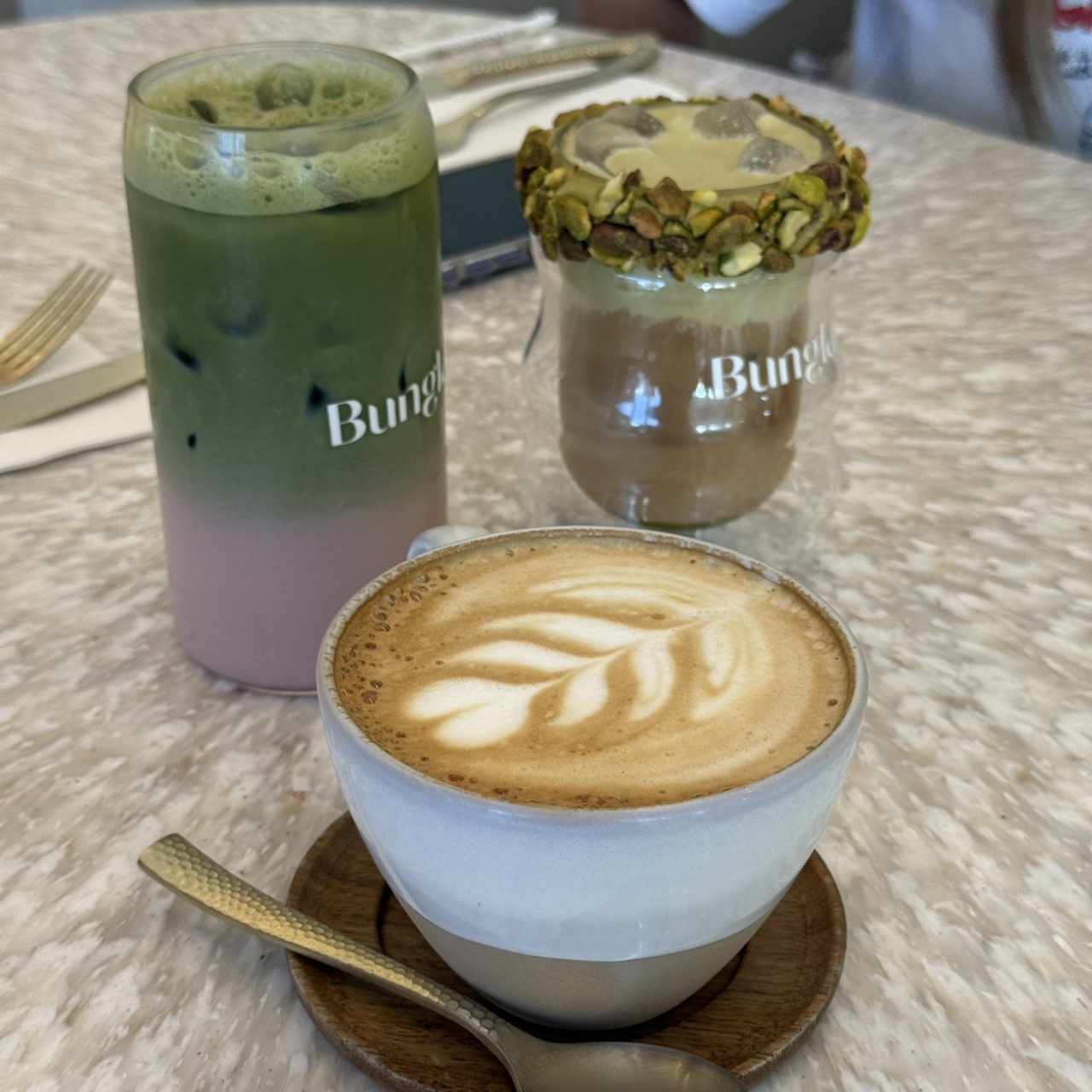 Cappuccino/matcha/ cafe con pistacho