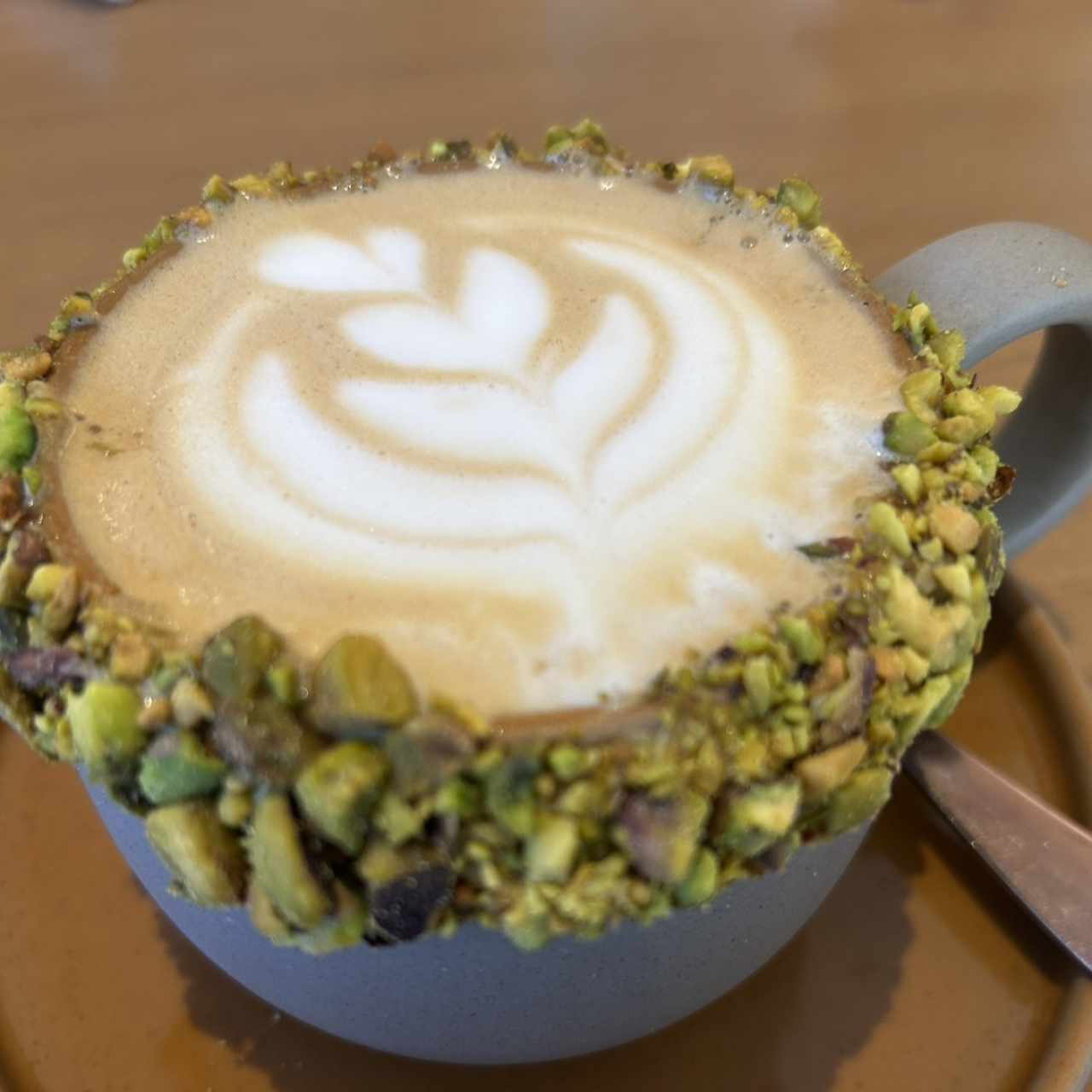 Capuchino de pistacho