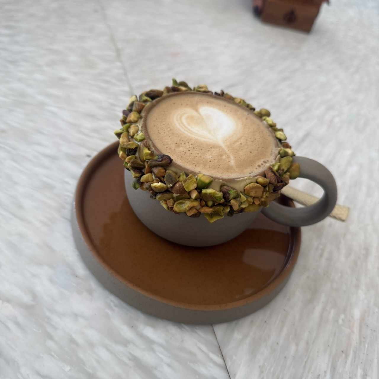 Capuccino de pistacho 