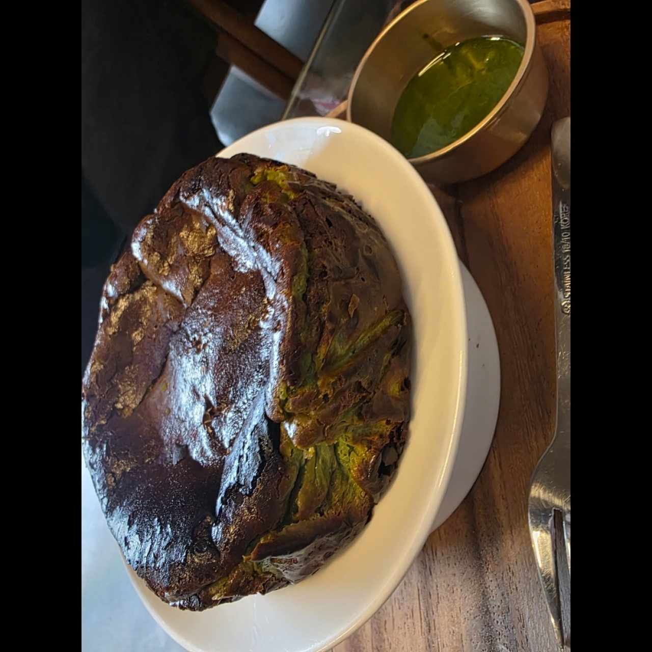 torta vasca de matcha