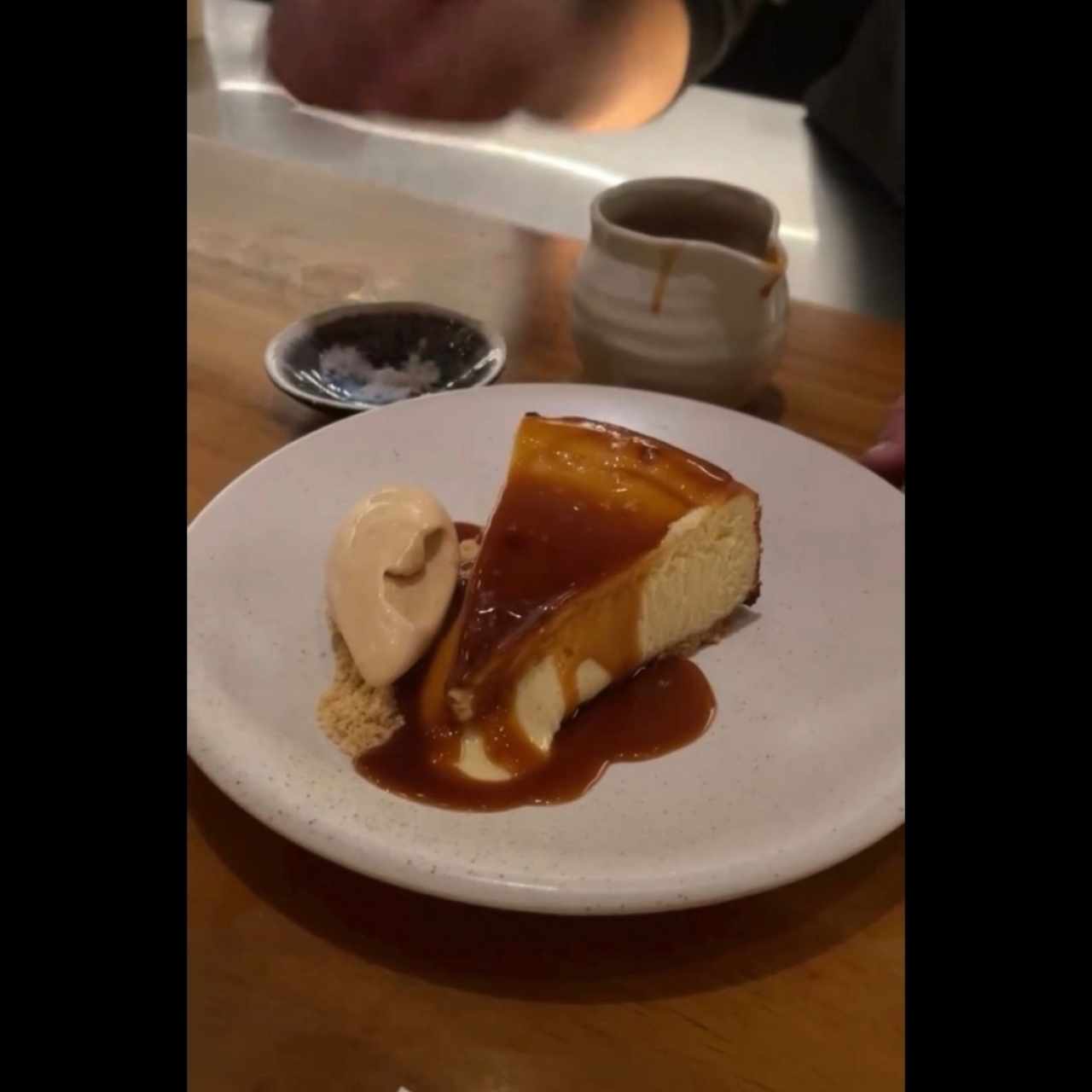 Tarta Vasca con Jarabe de Geisha
